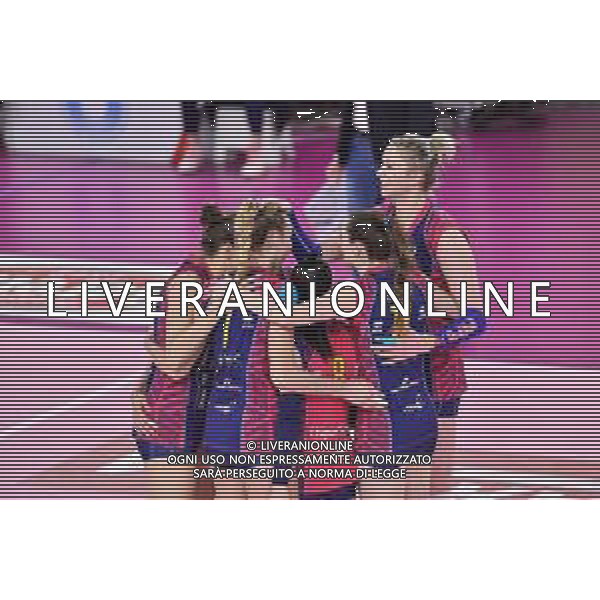 Guglielmii/LMedia - Playoff - Savino Del Bene Scandicci vs Zanetti Bergamo - Campionato di Volley Serie A1 Femminile 2020/2021 24 marzo 2021 - PalaRialdoli, Scandicci, Italia Nella foto: Esultanza Savino Del Bene Scandicci @Guglielmii/LMedia/Agenzia ALDO LIVERANI SAS