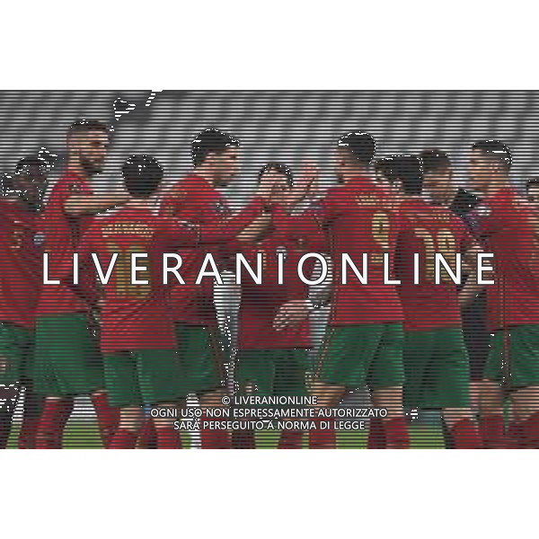 Torino 24.03.2021 Allianz Stadium Portogallo vs Azerbaigian Qualificazioni Mondiali Qatar 2022 ©Viganti/Agenzia Aldo Liverani Nella foto: esultanza portogallo ©Manuela Viganti / Agenzia ALDO LIVERANI SAS