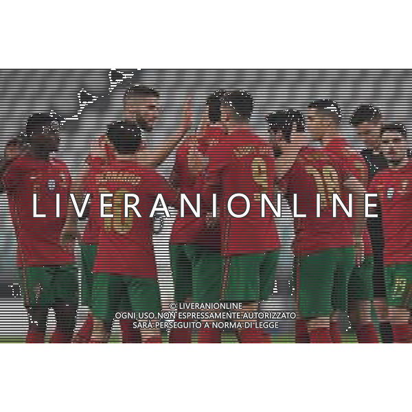 Torino 24.03.2021 Allianz Stadium Portogallo vs Azerbaigian Qualificazioni Mondiali Qatar 2022 ©Viganti/Agenzia Aldo Liverani Nella foto: esultanza portogallo ©Manuela Viganti / Agenzia ALDO LIVERANI SAS