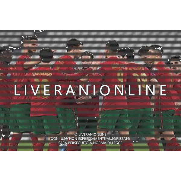 Torino 24.03.2021 Allianz Stadium Portogallo vs Azerbaigian Qualificazioni Mondiali Qatar 2022 ©Viganti/Agenzia Aldo Liverani Nella foto: esultanza portogallo ©Manuela Viganti / Agenzia ALDO LIVERANI SAS