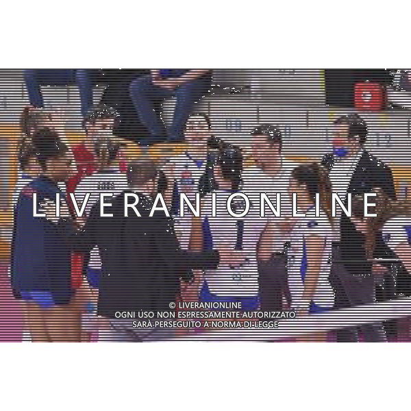 Guglielmii/LMedia - Playoff - Savino Del Bene Scandicci vs Zanetti Bergamo - Campionato di Volley Serie A1 Femminile 2020/2021 24 marzo 2021 - PalaRialdoli, Scandicci, Italia Nella foto: Time-out Zanetti Bergamo @Guglielmii/LMedia/ Agenzia ALDO LIVERANI SAS