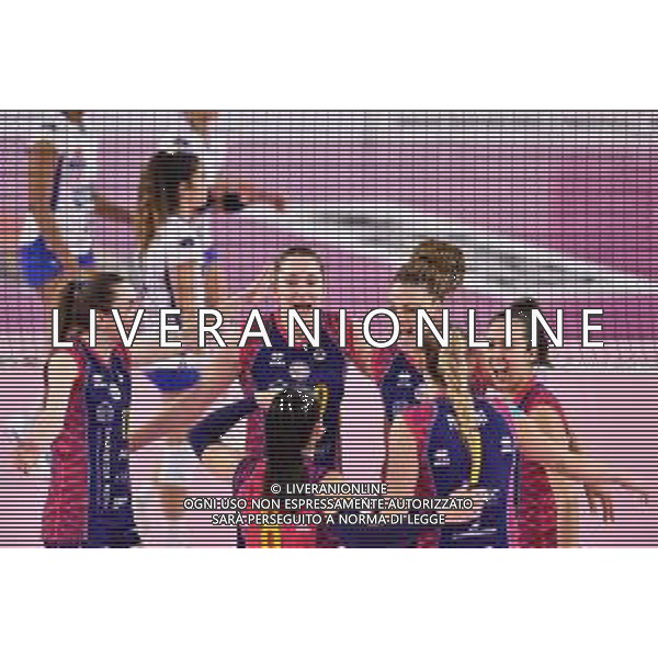 Guglielmii/LMedia - Playoff - Savino Del Bene Scandicci vs Zanetti Bergamo - Campionato di Volley Serie A1 Femminile 2020/2021 24 marzo 2021 - PalaRialdoli, Scandicci, Italia Nella foto: Esultanza Savino Del Bene Scandicci @Guglielmii/LMedia/ Agenzia ALDO LIVERANI SAS