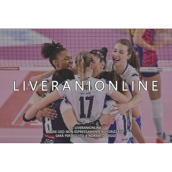 Guglielmii/LMedia - Playoff - Savino Del Bene Scandicci vs Zanetti Bergamo - Campionato di Volley Serie A1 Femminile 2020/2021 24 marzo 2021 - PalaRialdoli, Scandicci, Italia Nella foto: Esultanza Zanetti Bergamo @Guglielmii/LMedia/ Agenzia ALDO LIVERANI SAS