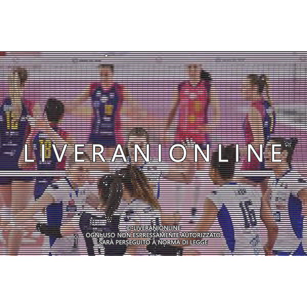 Guglielmii/LMedia - Playoff - Savino Del Bene Scandicci vs Zanetti Bergamo - Campionato di Volley Serie A1 Femminile 2020/2021 24 marzo 2021 - PalaRialdoli, Scandicci, Italia Nella foto: Esultanza Zanetti Bergamo @Guglielmii/LMedia/ Agenzia ALDO LIVERANI SAS