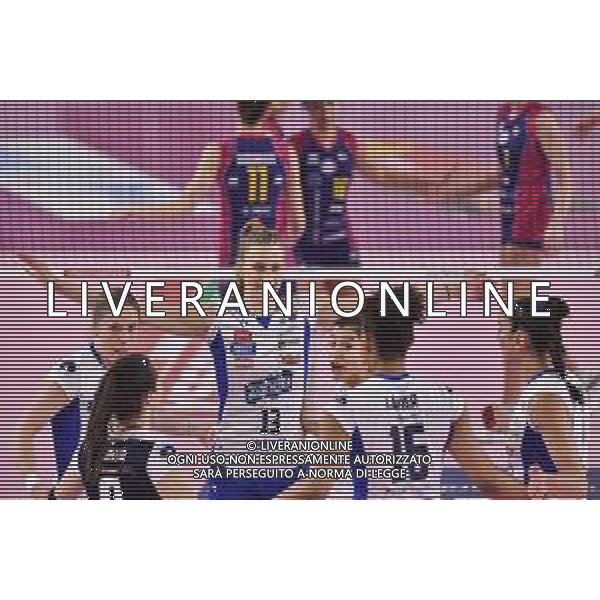 Guglielmii/LMedia - Playoff - Savino Del Bene Scandicci vs Zanetti Bergamo - Campionato di Volley Serie A1 Femminile 2020/2021 24 marzo 2021 - PalaRialdoli, Scandicci, Italia Nella foto: Esultanza Zanetti Bergamo @Guglielmii/LMedia/ Agenzia ALDO LIVERANI SAS
