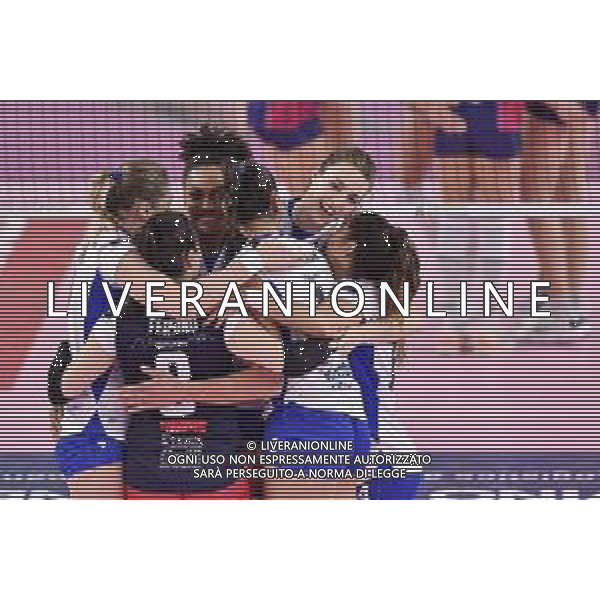 Guglielmii/LMedia - Playoff - Savino Del Bene Scandicci vs Zanetti Bergamo - Campionato di Volley Serie A1 Femminile 2020/2021 24 marzo 2021 - PalaRialdoli, Scandicci, Italia Nella foto: Esultanza Zanetti Bergamo @Guglielmii/LMedia/ Agenzia ALDO LIVERANI SAS