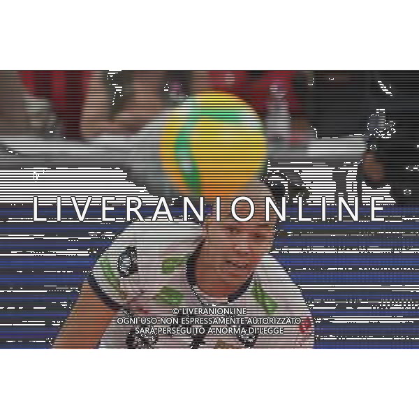 Cerquiglinio/LMedia - Sir Sicoma Monini Perugia vs Itas Trentino - Volley Champions League Men 2020/2021 24 marzo 2021 - Pala Barton, Perugia, Italia Nella foto: abdel-aziz nimir (opposto itas trentino) al servizio @Cerquiglinio/LMedia/ Agenzia ALDO LIVERANI SAS