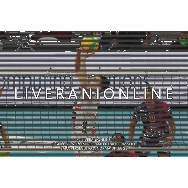 Cerquiglinio/LMedia - Sir Sicoma Monini Perugia vs Itas Trentino - Volley Champions League Men 2020/2021 24 marzo 2021 - Pala Barton, Perugia, Italia Nella foto: giannelli simone (alzatore itas trentino) palleggia @Cerquiglinio/LMedia/ Agenzia ALDO LIVERANI SAS