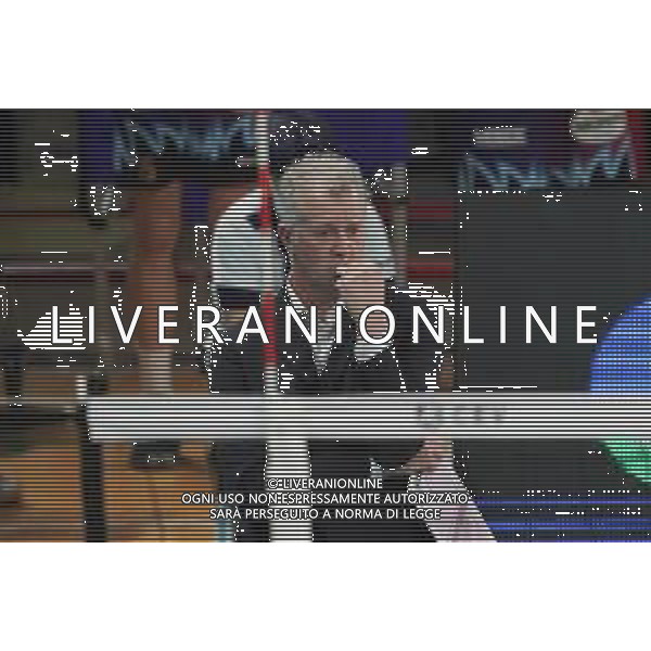 Cerquiglinio/LMedia - Sir Sicoma Monini Perugia vs Itas Trentino - Volley Champions League Men 2020/2021 24 marzo 2021 - Pala Barton, Perugia, Italia Nella foto: heynen vital (coach sir safety conad perugia) @Cerquiglinio/LMedia/ Agenzia ALDO LIVERANI SAS