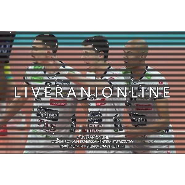Cerquiglinio/LMedia - Sir Sicoma Monini Perugia vs Itas Trentino - Volley Champions League Men 2020/2021 24 marzo 2021 - Pala Barton, Perugia, Italia Nella foto: lisinac sreko (centrale itas trentino) esulta @Cerquiglinio/LMedia/ Agenzia ALDO LIVERANI SAS
