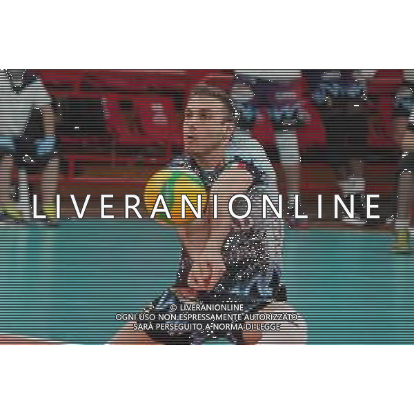 Cerquiglinio/LMedia - Sir Sicoma Monini Perugia vs Itas Trentino - Volley Champions League Men 2020/2021 24 marzo 2021 - Pala Barton, Perugia, Italia Nella foto: massimo colaci (n.13 libero sir safety conad perugia) in ricezione @Cerquiglinio/LMedia AG ALDOLIVERANI SAS