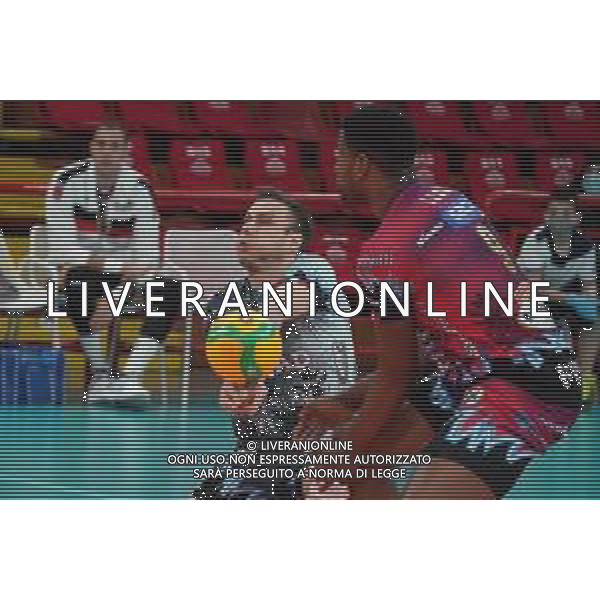 Cerquiglinio/LMedia - Sir Sicoma Monini Perugia vs Itas Trentino - Volley Champions League Men 2020/2021 24 marzo 2021 - Pala Barton, Perugia, Italia Nella foto: massimo colaci (n.13 libero sir safety conad perugia) in ricezione @Cerquiglinio/LMedia AG ALDOLIVERANI SAS