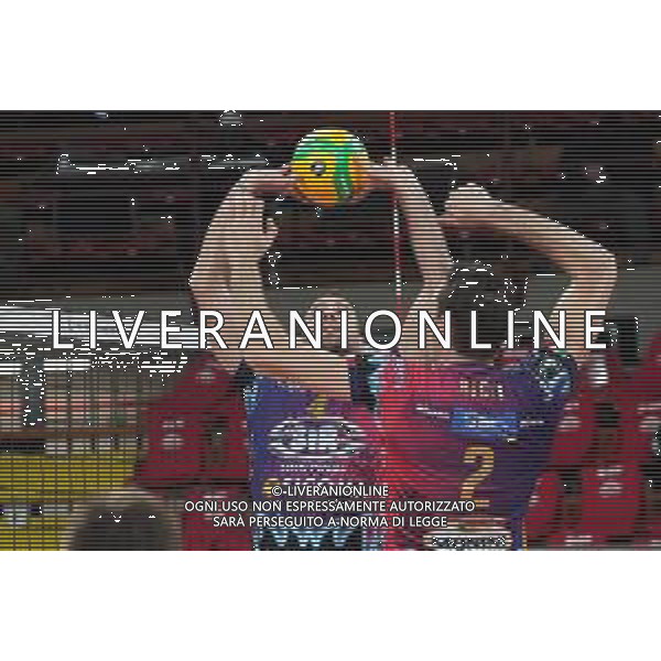 Cerquiglinio/LMedia - Sir Sicoma Monini Perugia vs Itas Trentino - Volley Champions League Men 2020/2021 24 marzo 2021 - Pala Barton, Perugia, Italia Nella foto: travica dragan (n.04 setter sir safety conad perugia) al palleggio @Cerquiglinio/LMedia AG ALDOLIVERANI SAS