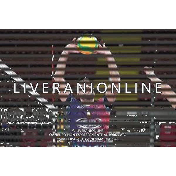 Cerquiglinio/LMedia - Sir Sicoma Monini Perugia vs Itas Trentino - Volley Champions League Men 2020/2021 24 marzo 2021 - Pala Barton, Perugia, Italia Nella foto: travica dragan (n.04 setter sir safety conad perugia) al palleggio @Cerquiglinio/LMedia AG ALDOLIVERANI SAS