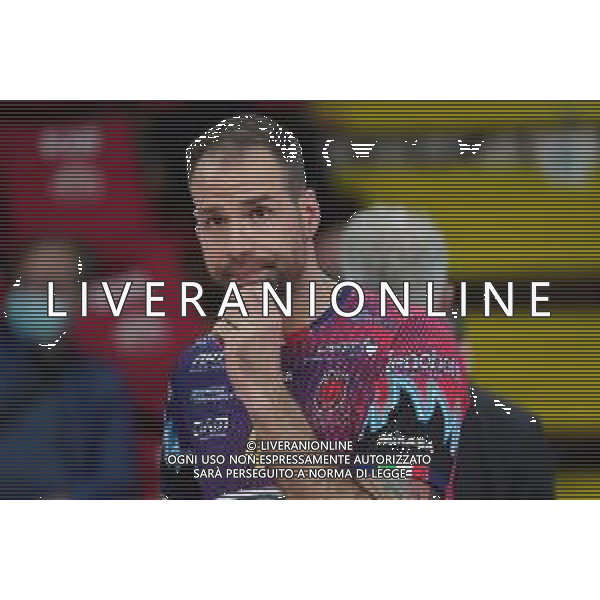 Cerquiglinio/LMedia - Sir Sicoma Monini Perugia vs Itas Trentino - Volley Champions League Men 2020/2021 24 marzo 2021 - Pala Barton, Perugia, Italia Nella foto: travica dragan (n.04 setter sir safety conad perugia) deluso @Cerquiglinio/LMedia AG ALDOLIVERANI SAS