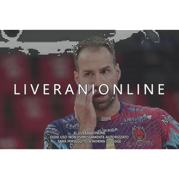 Cerquiglinio/LMedia - Sir Sicoma Monini Perugia vs Itas Trentino - Volley Champions League Men 2020/2021 24 marzo 2021 - Pala Barton, Perugia, Italia Nella foto: travica dragan (n.04 setter sir safety conad perugia) @Cerquiglinio/LMedia AG ALDOLIVERANI SAS