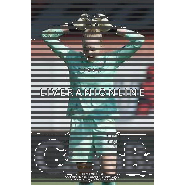 © TVRG Ellie Roebuck (Manchester City) Barcellona Femeni vs Manchester City Women\'s UEFA Women’s Champions League quarti di finale - gara di andata Monza 24-03-2021 Stadio Brianteo foto Roberto Garavaglia/ag. Aldo Liverani sas