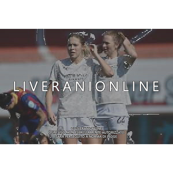 © TVRG Abby Dahlkemper (Manchester City) e dietro Samantha Mewis (Manchester City) Barcellona Femeni vs Manchester City Women\'s UEFA Women’s Champions League quarti di finale - gara di andata Monza 24-03-2021 Stadio Brianteo foto Roberto Garavaglia/ag. Aldo Liverani sas