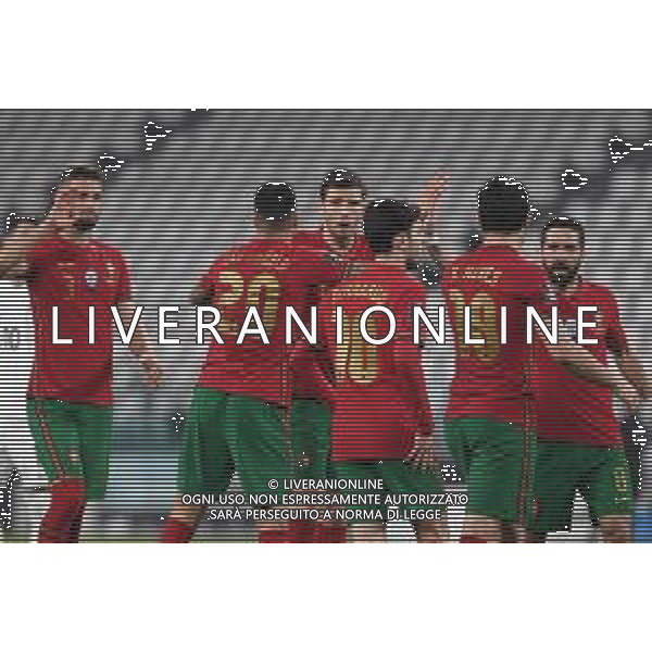 Torino 24.03.2021 Allianz Stadium Portogallo vs Azerbaigian Qualificazioni Mondiali Qatar 2022 ©Viganti/Agenzia Aldo Liverani Nella foto: esultanza portogallo ©Manuela Viganti/ AGENZIA ALDO LIVERANI SAS