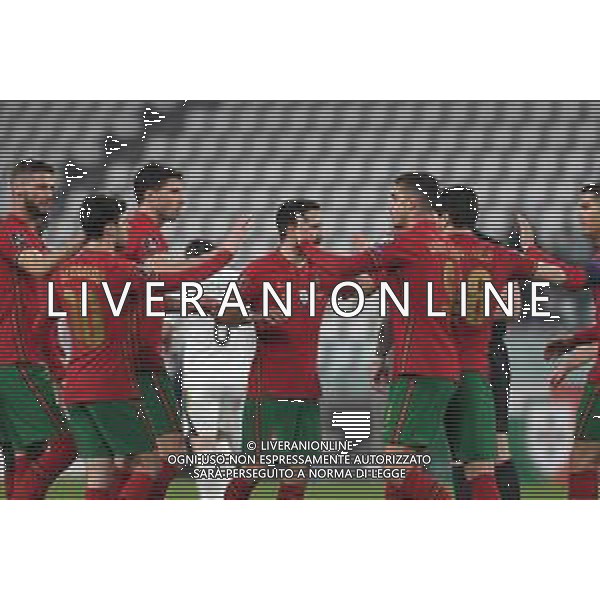 Torino 24.03.2021 Allianz Stadium Portogallo vs Azerbaigian Qualificazioni Mondiali Qatar 2022 ©Viganti/Agenzia Aldo Liverani Nella foto: esultanza portogallo ©Manuela Viganti/ AGENZIA ALDO LIVERANI SAS