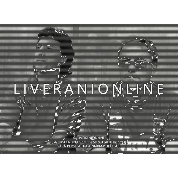 RETROSPETTIVA MAURO SANDREANI ALLENATORE PADOVA CALCIO NELLA FOTO MAURO SANDREANI ALLENATORE PADOVA CALCIO NELL\'ANNO 1992-1993 CON GINO STACCHINI AG ALDO LIVERANI SAS
