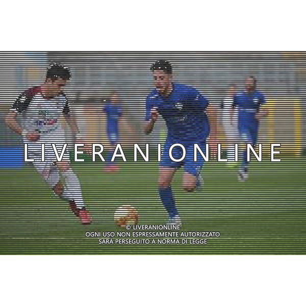 ¬© TVRG Massimiliano Gatto (Como) e sulla SX Lorenzo Milani (Pontedera) Como vs Pontedera Campionato Serie C girone A - 33a giornata Como 27-03-2021 Stadio Giuseppe Sinigaglia foto Roberto Garavaglia/ag. Aldo Liverani sas / AGENZIA ALDO LIVERANI SAS