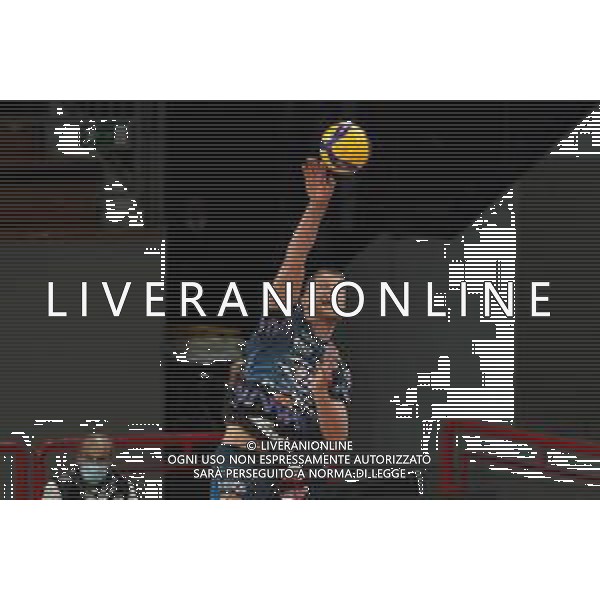 Cerquiglinio/LMedia - Playoff - Semifinali - Sir Safety Conad Perugia vs Vero Volley Monza - Campionato di Volley Superlega Serie A 2020/2021 27 marzo 2021 - Pala Barton, Perugia, Italia Nella foto: ter horst thijs (n.5 hitter spicker sir safety conad perugia) al servizio @Cerquiglinio/LMedia/ AGENZIA ALDO LIVERANI SAS