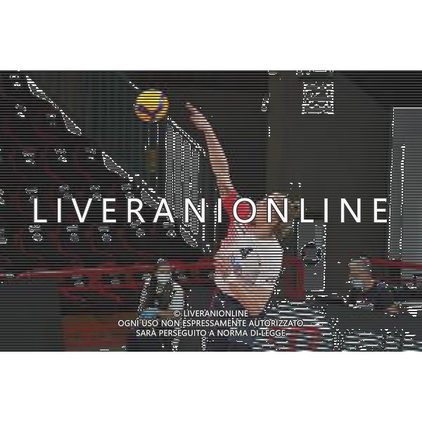 Cerquiglinio/LMedia - Playoff - Semifinali - Sir Safety Conad Perugia vs Vero Volley Monza - Campionato di Volley Superlega Serie A 2020/2021 27 marzo 2021 - Pala Barton, Perugia, Italia Nella foto: dzavoronok donovan (n.4 schiacciatore vero volley monza) al servizio @Cerquiglinio/LMedia/ AGENZIA ALDO LIVERANI SAS