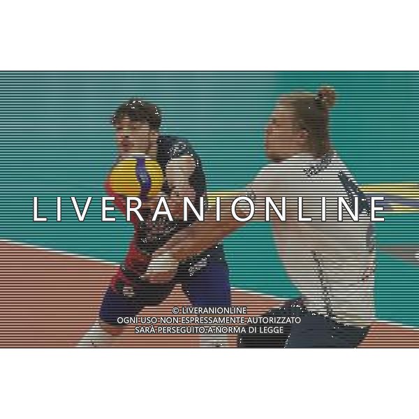Cerquiglinio/LMedia - Playoff - Semifinali - Sir Safety Conad Perugia vs Vero Volley Monza - Campionato di Volley Superlega Serie A 2020/2021 27 marzo 2021 - Pala Barton, Perugia, Italia Nella foto: federici filippo (n.6 libero vero volley monza) dzavoronok donovan (n.4 schiacciatore vero volley monza) in ricezione @Cerquiglinio/LMedia/ AGENZIA ALDO LIVERANI SAS