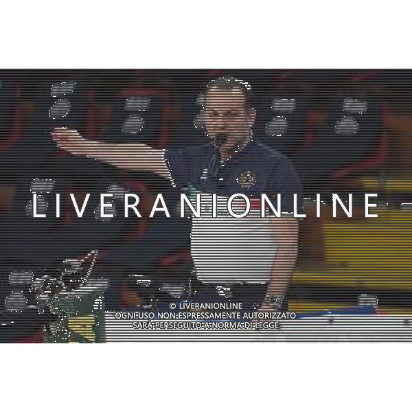 Cerquiglinio/LMedia - Playoff - Semifinali - Sir Safety Conad Perugia vs Vero Volley Monza - Campionato di Volley Superlega Serie A 2020/2021 27 marzo 2021 - Pala Barton, Perugia, Italia Nella foto: frapiccini bruno (1¬∞ arbitro lega volley) @Cerquiglinio/LMedia/ AGENZIA ALDO LIVERANI SAS