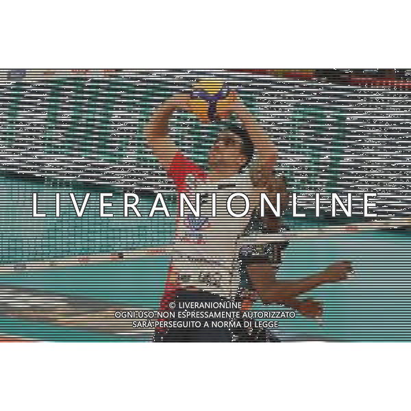Cerquiglinio/LMedia - Playoff - Semifinali - Sir Safety Conad Perugia vs Vero Volley Monza - Campionato di Volley Superlega Serie A 2020/2021 27 marzo 2021 - Pala Barton, Perugia, Italia Nella foto: ordina santiago (n.5 palleggiatore vero volley monza) alza @Cerquiglinio/LMedia/ AGENZIA ALDO LIVERANI SAS