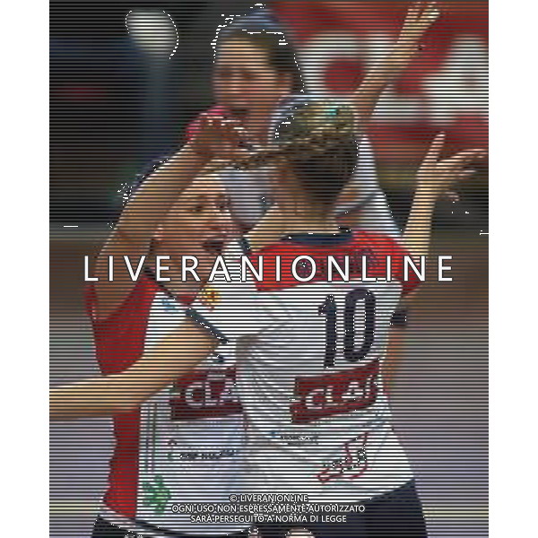IMOLA 28 03 2021 CLAI IMOLA PALLAVOLO-LARDINI FILOTTRANO SERIE B1 NELLA FOTO ESULTANZA DI SOFIA CAVALLI E MATILDE MELANDRI ©SANNA / AGENZIA ALDO LIVERANI SAS
