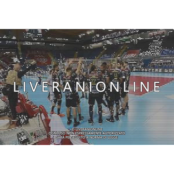 Bartomeolio/LMedia - Playoff - Semifinali - Cucine Lube Civitanova vs Itas Trentino - Campionato di Volley Superlega Serie A 2020/2021 28 marzo 2021 - Eurosuole Forum, Civitanova Marche, Italia Nella foto: Cucine Lube Civitanova scende in campo @Bartomeolio/LMedia AG ALDO LIVERANI SAS