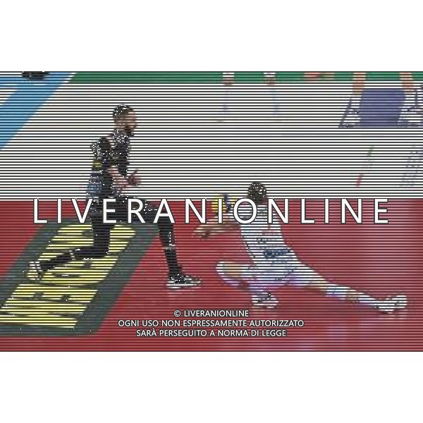 Bartomeolio/LMedia - Playoff - Semifinali - Cucine Lube Civitanova vs Itas Trentino - Campionato di Volley Superlega Serie A 2020/2021 28 marzo 2021 - Eurosuole Forum, Civitanova Marche, Italia Nella foto: Difesa Fabio Balaso #7 (Cucine Lube Civitanova) @Bartomeolio/LMedia AG ALDO LIVERANI SAS