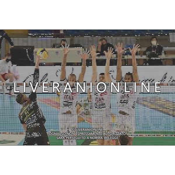 Bartomeolio/LMedia - Playoff - Semifinali - Cucine Lube Civitanova vs Itas Trentino - Campionato di Volley Superlega Serie A 2020/2021 28 marzo 2021 - Eurosuole Forum, Civitanova Marche, Italia Nella foto: Schiacciata Osmany Juantorena #5 (Cucine Lube Civitanova) @Bartomeolio/LMedia AG ALDO LIVERANI SAS