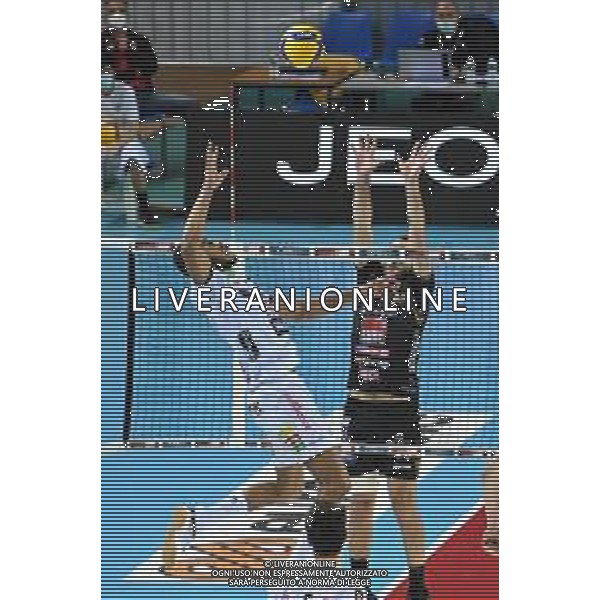 Bartomeolio/LMedia - Playoff - Semifinali - Cucine Lube Civitanova vs Itas Trentino - Campionato di Volley Superlega Serie A 2020/2021 28 marzo 2021 - Eurosuole Forum, Civitanova Marche, Italia Nella foto: Schiacciata Ricardo Lucarelli Santos De Souza #8 (Itas Trentino) @Bartomeolio/LMedia AG ALDO LIVERANI SAS