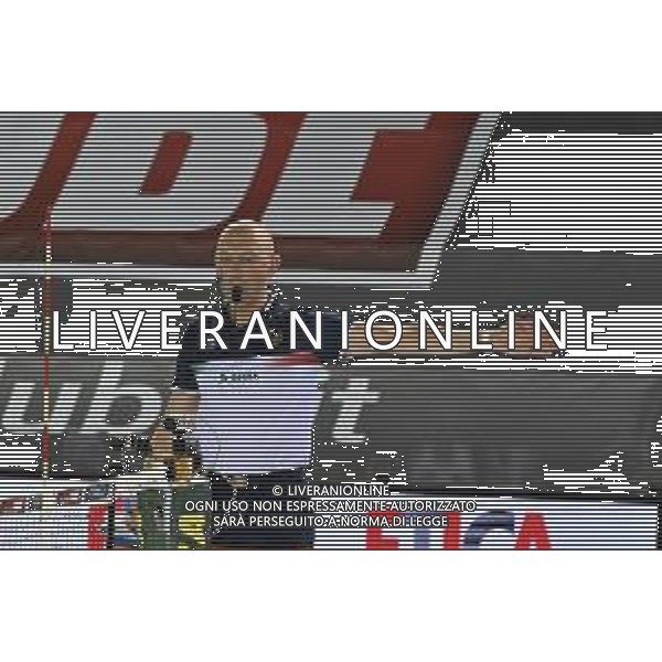 Bartomeolio/LMedia - Playoff - Semifinali - Cucine Lube Civitanova vs Itas Trentino - Campionato di Volley Superlega Serie A 2020/2021 28 marzo 2021 - Eurosuole Forum, Civitanova Marche, Italia Nella foto: Zanussi arbitro dell\'incontro @Bartomeolio/LMedia AG ALDO LIVERANI SAS