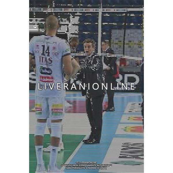 Bartomeolio/LMedia - Playoff - Semifinali - Cucine Lube Civitanova vs Itas Trentino - Campionato di Volley Superlega Serie A 2020/2021 28 marzo 2021 - Eurosuole Forum, Civitanova Marche, Italia Nella foto: Angelo Lorenzetti (Allenatore Itas Trentino) @Bartomeolio/LMedia/ AGENZIA ALDO LIVERANI SAS