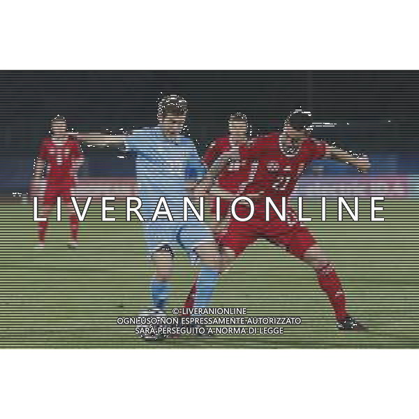 SAN MARINO vs UNGHERIA Qualificazioni Europee del Gruppo I ai Mondiali del Qatar 2022 28/03/2021 - nella foto: Marcello Mularoni(San Marino) Endre Botka(Hungary) ©Claudio Zamagni/Agenzi Aldo Liverani s.a.s. Marcello Mularoni(San Marino) Endre Botka(Hungary) during European Qualifying Round group I of FIFA World Championship of Qatar 2022 soccer match between San Marino and Hunghary at San Marino Stadium on March 28 2021 in Parma photo credit by Claudio Zamagni/Aldo Liverani Photo Agency