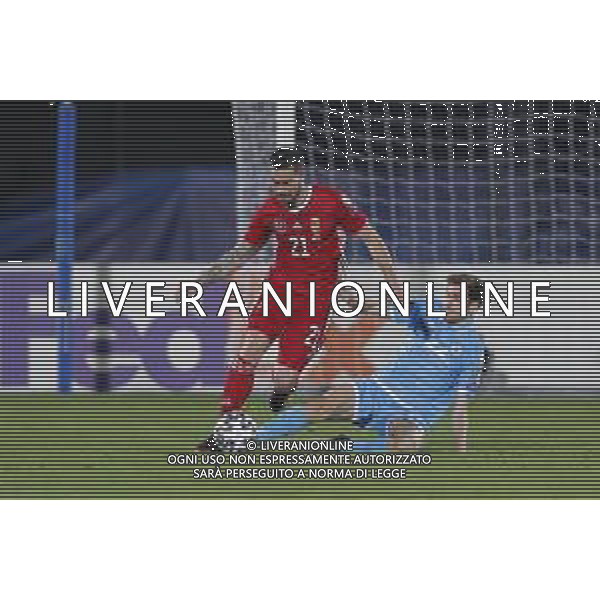 SAN MARINO vs UNGHERIA Qualificazioni Europee del Gruppo I ai Mondiali del Qatar 2022 28/03/2021 - nella foto: Endre Botka(Hungary) Marcello Mularoni(San Marino) ©Claudio Zamagni/Agenzi Aldo Liverani s.a.s. Endre Botka(Hungary) Marcello Mularoni(San Marino) during European Qualifying Round group I of FIFA World Championship of Qatar 2022 soccer match between San Marino and Hunghary at San Marino Stadium on March 28 2021 in Parma photo credit by Claudio Zamagni/Aldo Liverani Photo Agency