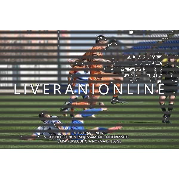 ¬© TVRG Molinari (Pro Patria) ferma Di Pardo (Juventus U23) Pro Patria vs Juventus U23 Campionato Serie C girone A - 33a giornata Busto Arsizio (VA) 29-03-2021 Stadio Carlo Speroni foto Roberto Garavaglia/ag. Aldo Liverani sas / AGENZIA ALDO LIVERANI SAS