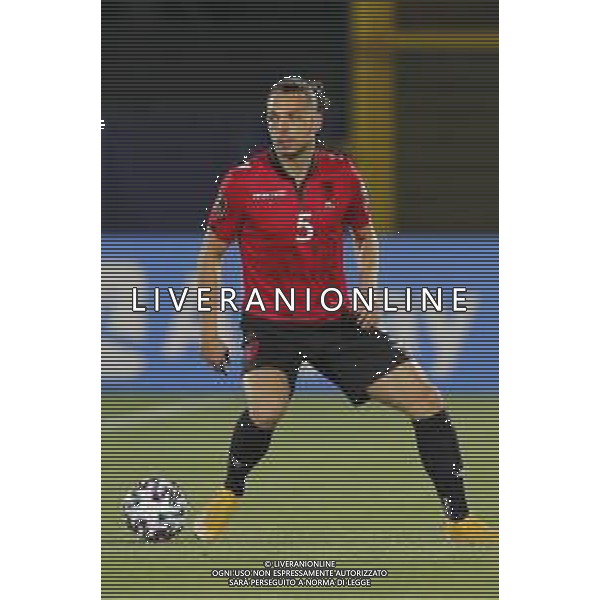 SAN MARINO vs ALBANIA Qualificazioni Europee del Gruppo I ai Mondiali del Qatar 2022 31/03/2021 - nella foto: Frédéric Veseli(Albania) ©Claudio Zamagni/Agenzi Aldo Liverani s.a.s. Frédéric Veseli(Albania) during European Qualifying Round group I of FIFA World Championship of Qatar 2022 soccer match between San Marino and Albania at San Marino Stadium on March 31 2021 in Republic of San Marino photo credit by Claudio Zamagni/Aldo Liverani Photo Agency