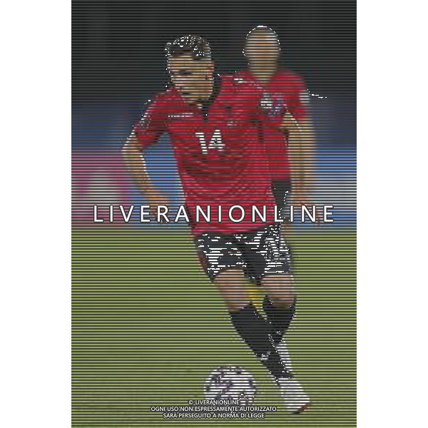 SAN MARINO vs ALBANIA Qualificazioni Europee del Gruppo I ai Mondiali del Qatar 2022 31/03/2021 - nella foto: Qazim Laci(Albania) ©Claudio Zamagni/Agenzi Aldo Liverani s.a.s. Qazim Laci(Albania) during European Qualifying Round group I of FIFA World Championship of Qatar 2022 soccer match between San Marino and Albania at San Marino Stadium on March 31 2021 in Republic of San Marino photo credit by Claudio Zamagni/Aldo Liverani Photo Agency