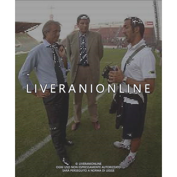 SPEZIA CALCIO 2004/2005 NELLA FOTO ANGELO ZANIOLO PRE SPEZIA CON ROBERTO BORDIN AGENZIA ALDO LIVERANI