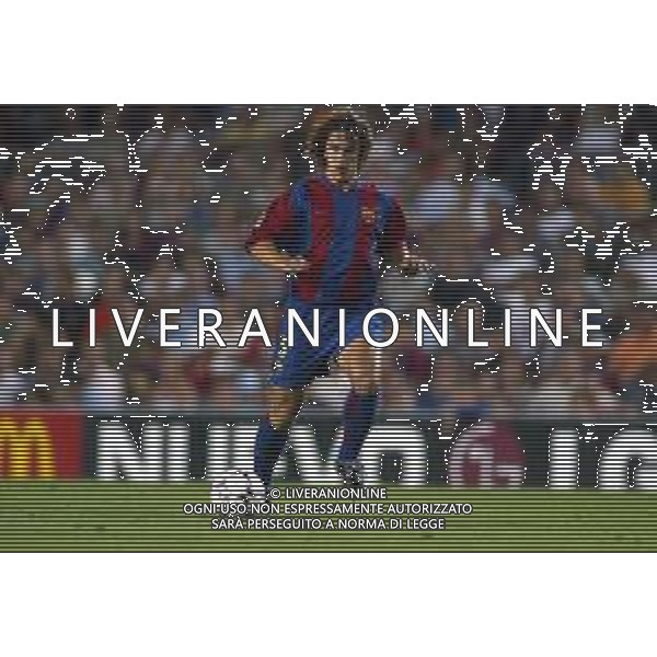 BARCELLONA CALCIO, 2002/2003 NELLA FOTO CARLES PUYOL CALCIATORE AGENZIA ALDO LIVERANI SAS
