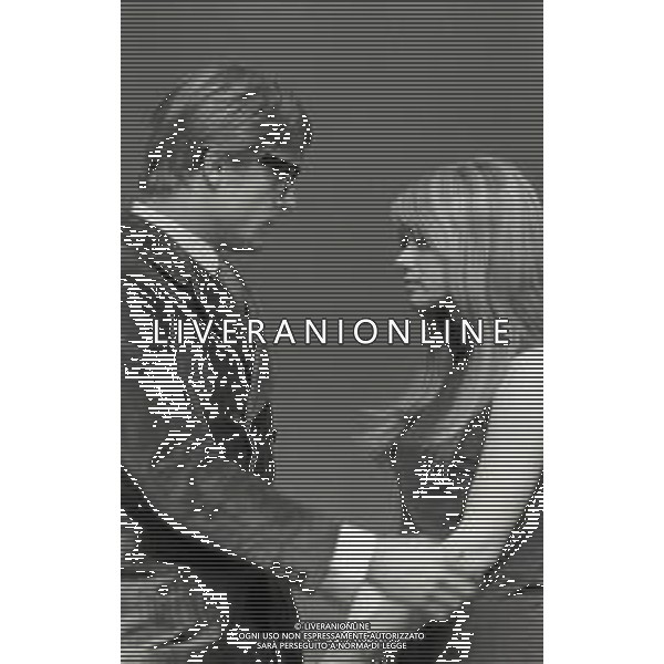 RETROSPETTIVA RITA PAVONE CANTANTE NELLA FOTO RITA PAVONE NELL\'ANNO 1968 CON GIANCARLO GIANNINI AG ALDO LIVERANI SAS