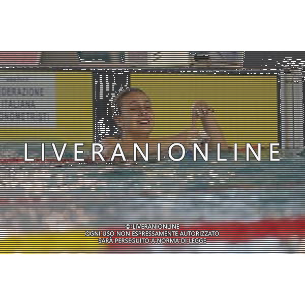 Riccione 02/04/2021 - CAMPIONATO ITALIANO UNIPOLSAI ASSOLUTO DI NUOTO PRIMAVERILE- nella foto: esultanza carraro martina ©Claudio Zamagni/Agenzia Aldo Liverani