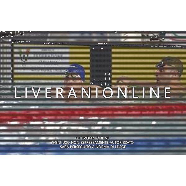 Riccione 02/04/2021 - CAMPIONATO ITALIANO UNIPOLSAI ASSOLUTO DI NUOTO PRIMAVERILE- nella foto: simone sabbioni e ciccare christopher ©Claudio Zamagni/Agenzia Aldo Liverani