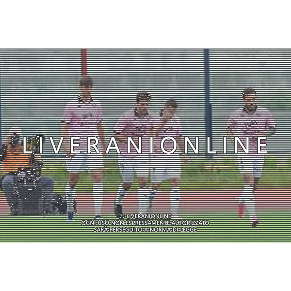Santangeloi/LMedia - Casertana vs Palermo - Campionato di Calcio Serie C - Lega Pro 2020/2021 03 aprile 2021 - Stadio Alberto Pinto, Caserta, Italia Nella foto: Esultanza Lorenzo Lucca (Palermo) @Santangeloi/LMedia AG ALDO LIVERANI SAS