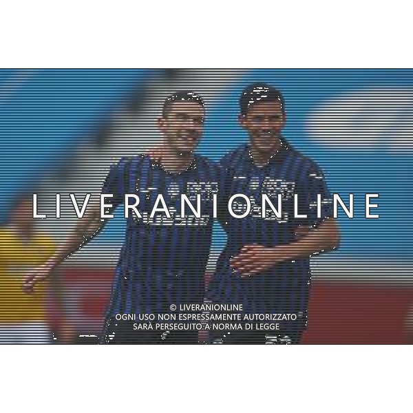Atalanta-Udinese Campionato di Calcio serie A TIM 2020/2021 29a giornata Bergamo, 3 aprile 2021 Nella foto: i giocatori dell\'Atalanta esultano dopo il gol dell\'1-0 di Luis Muriel Ph. Soli - Ag. Aldo Liverani